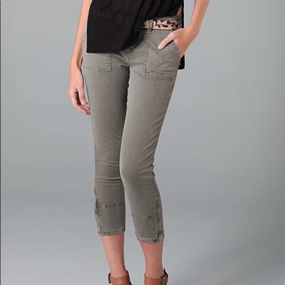 J Brand Scout Fawn Skinny Khaki Crop Pants 28